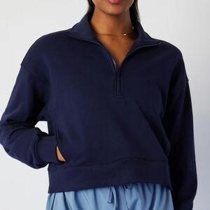 Fabletics Year Round Terry Half Zip  XXS